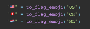 Country codes to flag emoji in Elixir | Retrovertigo