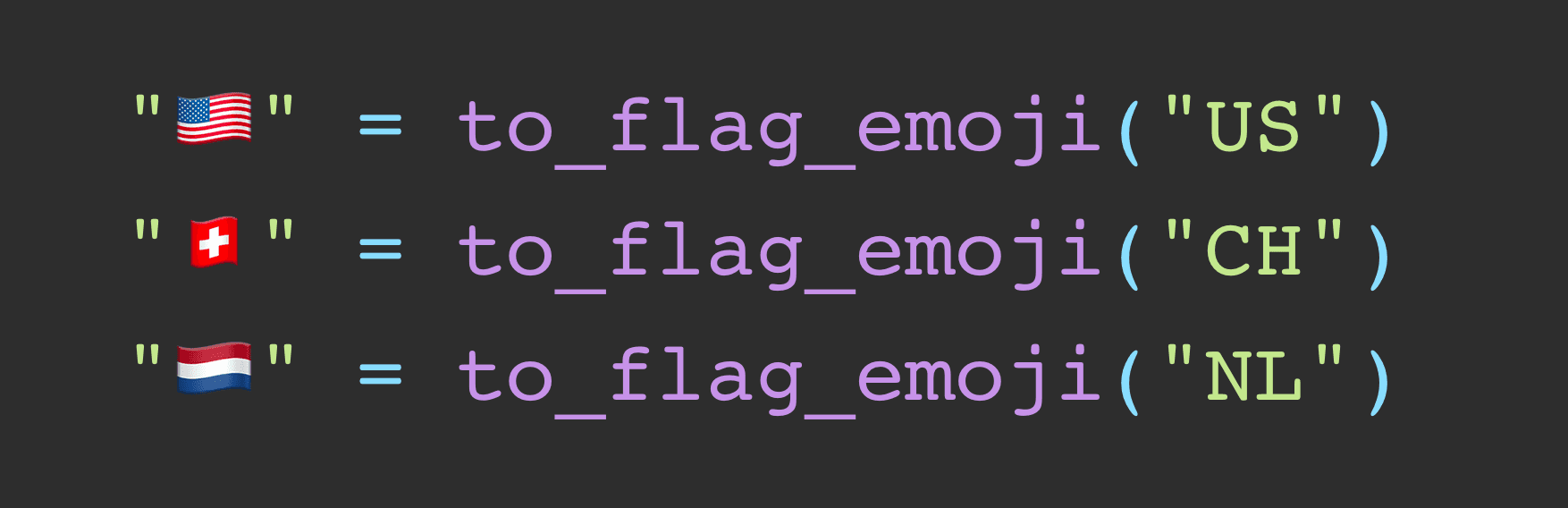 Country codes to flag emoji in Elixir